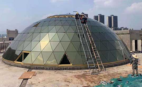钢结构玻璃采光顶的组织施工方案--广州毅源